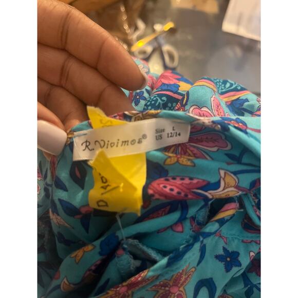 💕 Adorable Boho maxi dress by R.Vivimos! Sz L - Picture 7 of 7